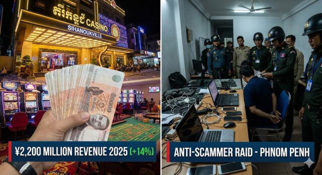 กัมพูชาฟันรายได้กาสิโนปี
